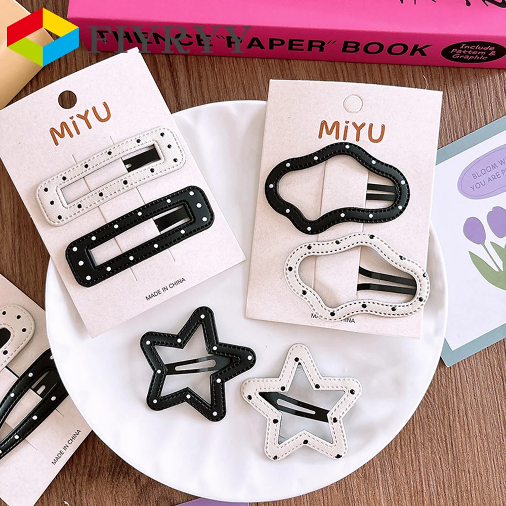 2PCS Black White Dots Star Hair BB Clips Y2k New Headwear for Girls Cute Sweet Hairpins Baby Child Hair Accessories Fashion Gift
2PCS Black White Dots Star Hair BB Clips Y2k New Headwear for Girls Cute Sweet Hairpins Baby Child Hair Accessories Fashion Gift