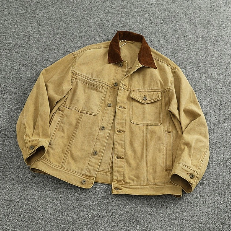 2024, весенне-осенняя американская ретро-нишевая джинсовая куртка-карго для мужчин, свободная модная повседневная уличная одежда с цветными блоками и лацканами
2024, весенне-осенняя американская ретро-нишевая джинсовая куртка-карго для мужчин, свободная модная повседневная уличная одежда с цветными блоками и лацканами