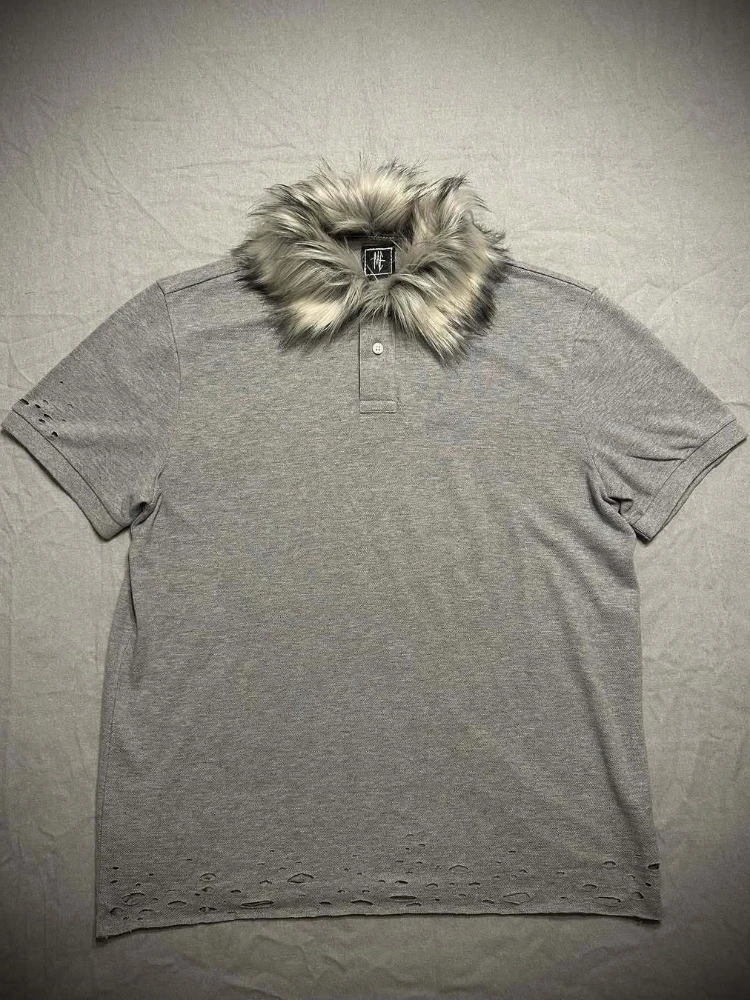 Ins personalized letter printed round neck sweatshirt, fur collar short sleeved T-shirt, pullover retro jacket, street trend Y2K
Ins personalized letter printed round neck sweatshirt, fur collar short sleeved T-shirt, pullover retro jacket, street trend Y2K