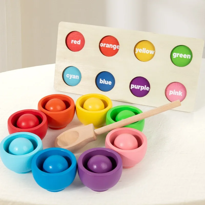 New Wooden Color Sorting Toy, Color Matching Base Design, Eight-Color Balls and Cups Fine Motor Training, Christmas Gift
New Wooden Color Sorting Toy, Color Matching Base Design, Eight-Color Balls and Cups Fine Motor Training, Christmas Gift