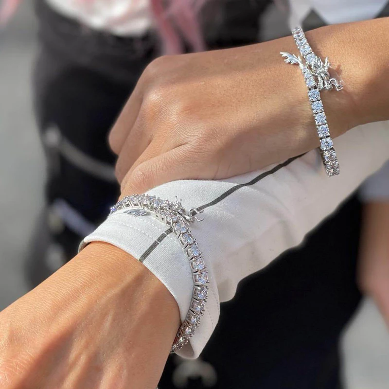 New Animal Design Dragon Clasp Adjustable Size Charm Bracelets With 5A Cz Tennis Chain For Women Men Hip Hop Jewelry
New Animal Design Dragon Clasp Adjustable Size Charm Bracelets With 5A Cz Tennis Chain For Women Men Hip Hop Jewelry