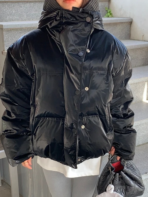 Trendy Hooded Thiened Winter Cotton Jaet Women's Loose Fit Warm Coat Long Sve High Collar Single Button Closure ...
Trendy Hooded Thiened Winter Cotton Jaet Women's Loose Fit Warm Coat Long Sve High Collar Single Button Closure ...