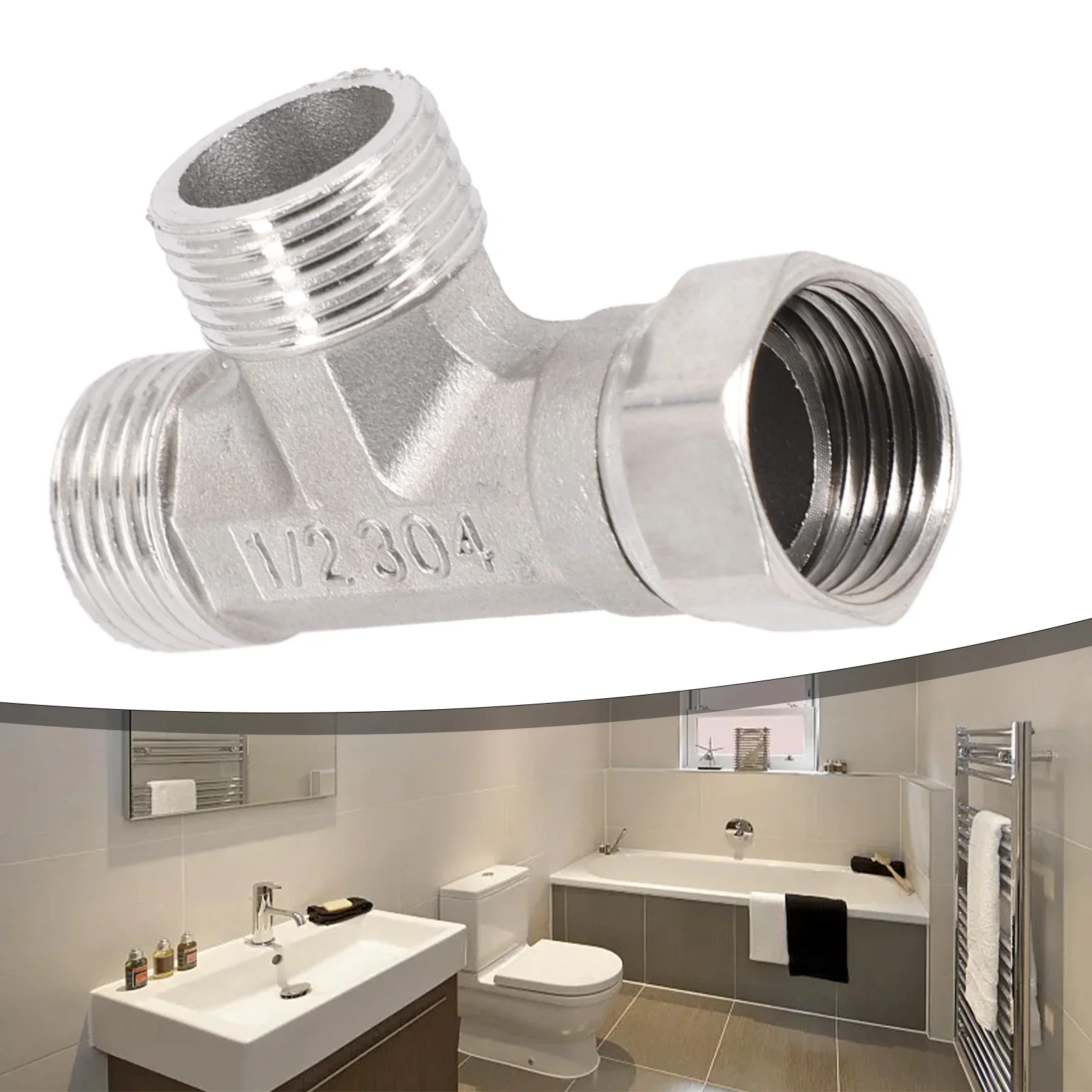 G1/2" Toilet Diverter Valve Copper T Adapter For Bath Bidet Sprayer Shower Fitting 3 Ways Water Pipe Easy To Install, Remove
G1/2" Toilet Diverter Valve Copper T Adapter For Bath Bidet Sprayer Shower Fitting 3 Ways Water Pipe Easy To Install, Remove