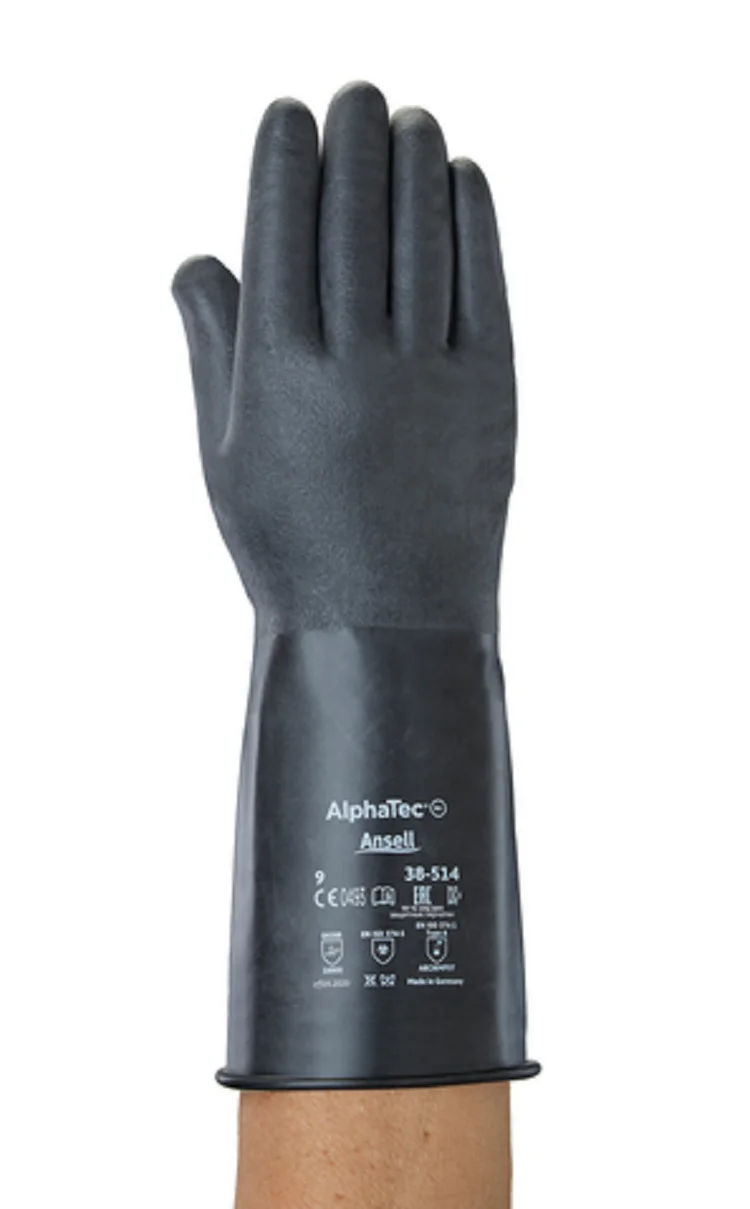 Антистатические перчатки Ansell AlphaTec ChemTekTM 38-514 (1 пара) химически и устойчивые к растворителям бутилкаучуковые
Антистатические перчатки Ansell AlphaTec ChemTekTM 38-514 (1 пара) химически и устойчивые к растворителям бутилкаучуковые