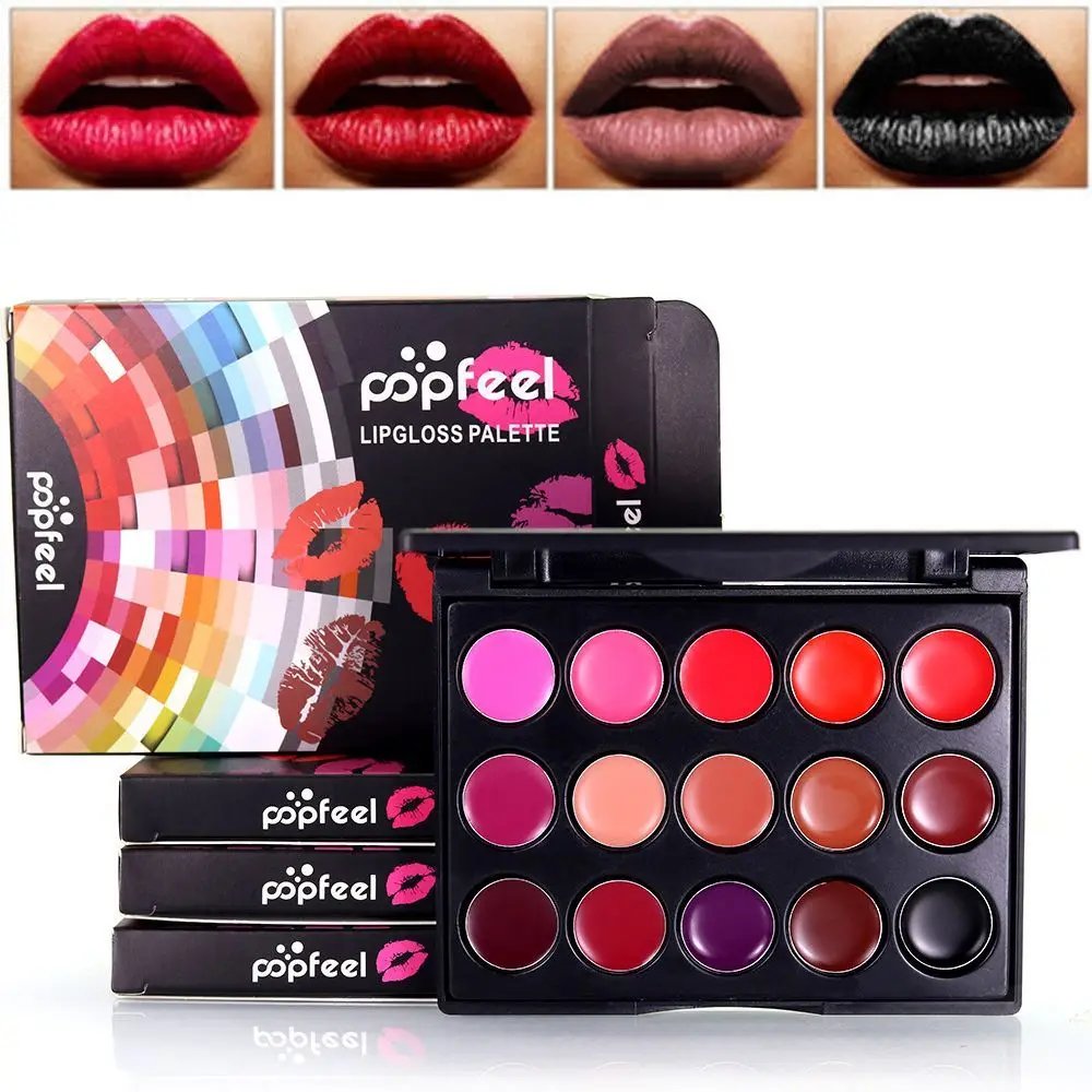 Makeup Palette Lip Cosmetics Lip Gloss 15 Colors Lipstick Palette Black Brown Long Lasting Gothic
Makeup Palette Lip Cosmetics Lip Gloss 15 Colors Lipstick Palette Black Brown Long Lasting Gothic