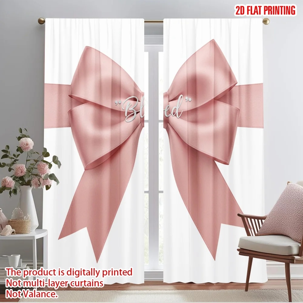 2pcs 2D flat printing Window Curtains Pink Bow Blessed Polyester Without Electricity Family Party Use for Home & Party
2pcs 2D flat printing Window Curtains Pink Bow Blessed Polyester Without Electricity Family Party Use for Home & Party