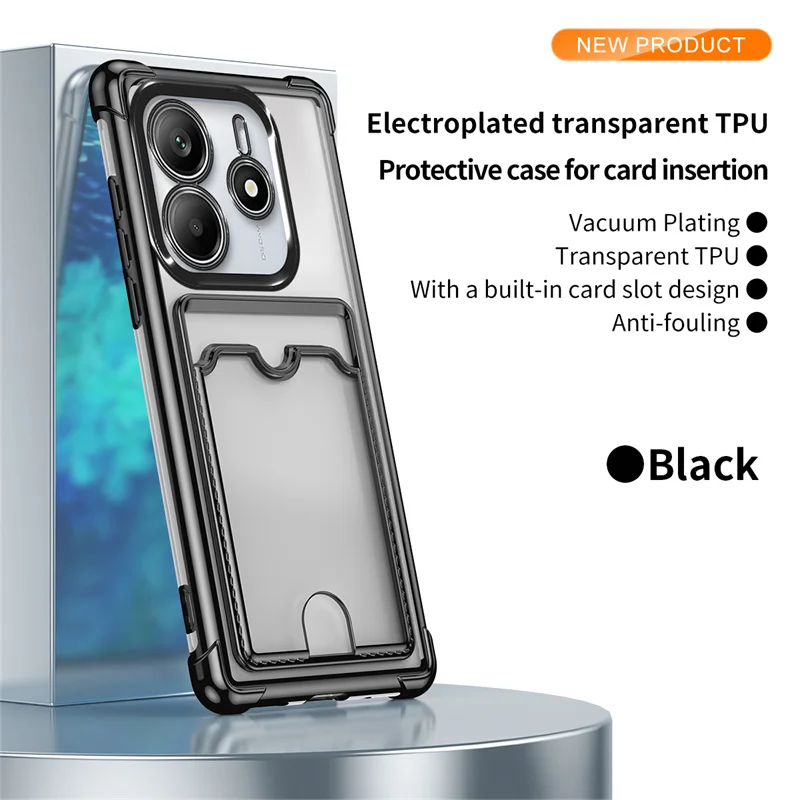 For XiaoMi 11T 13T 14T Transparent Card Slot Bag Plating Phone Case For RedMi 13C 14C Note 12 13 14 Pro Plus Clear Wallet Cover
For XiaoMi 11T 13T 14T Transparent Card Slot Bag Plating Phone Case For RedMi 13C 14C Note 12 13 14 Pro Plus Clear Wallet Cover