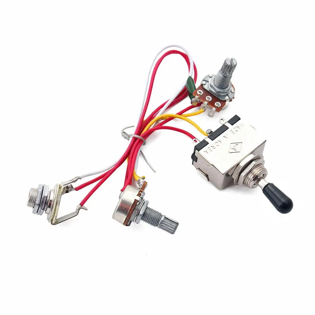 Potentiometer 1 Volume 1 Tone Guitar Wiring Harness Kit 500K Toggle Switch Pearlescent Electric Parts
Potentiometer 1 Volume 1 Tone Guitar Wiring Harness Kit 500K Toggle Switch Pearlescent Electric Parts