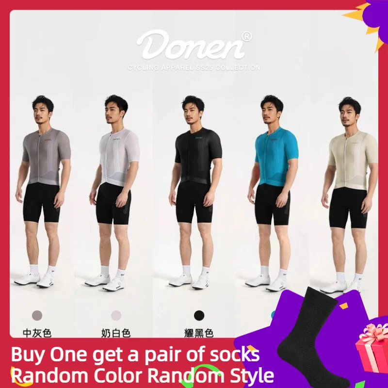 Donen Men's Cycling Jersey Breathable Short Sleeve Summer Bicycle Tops Road Mountain Biking Clothing for Men with Pockets
Donen Men's Cycling Jersey Breathable Short Sleeve Summer Bicycle Tops Road Mountain Biking Clothing for Men with Pockets