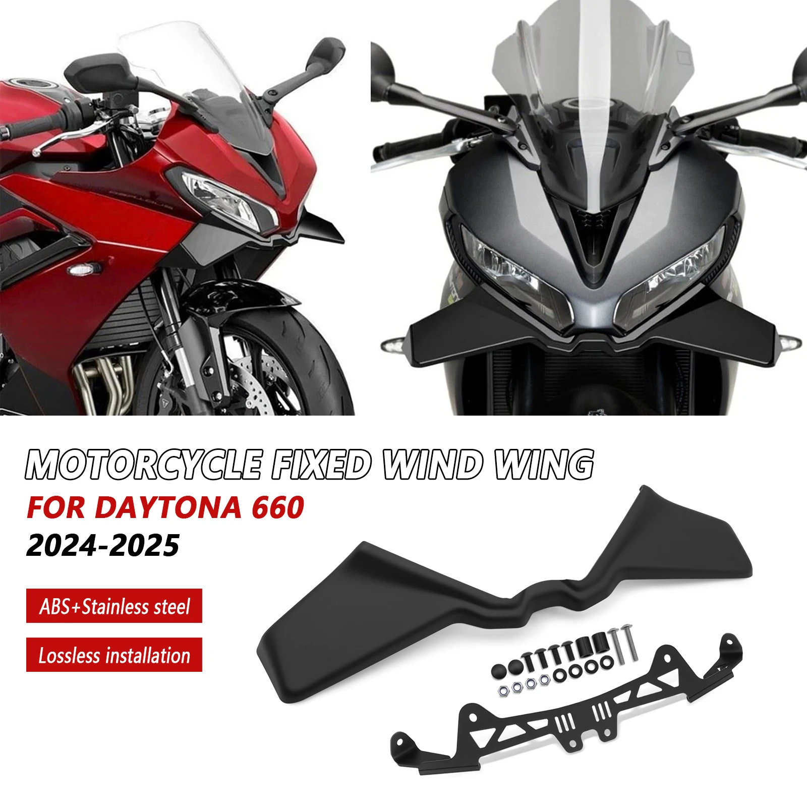 Фиксированное крыло мотоцикла для Daytona 660 2024 Daytona 660 2025, аэродинамическое крылышко DAYTONA 660, новое крыло, воздушный направляющий спойлер
Фиксированное крыло мотоцикла для Daytona 660 2024 Daytona 660 2025, аэродинамическое крылышко DAYTONA 660, новое крыло, воздушный направляющий спойлер
