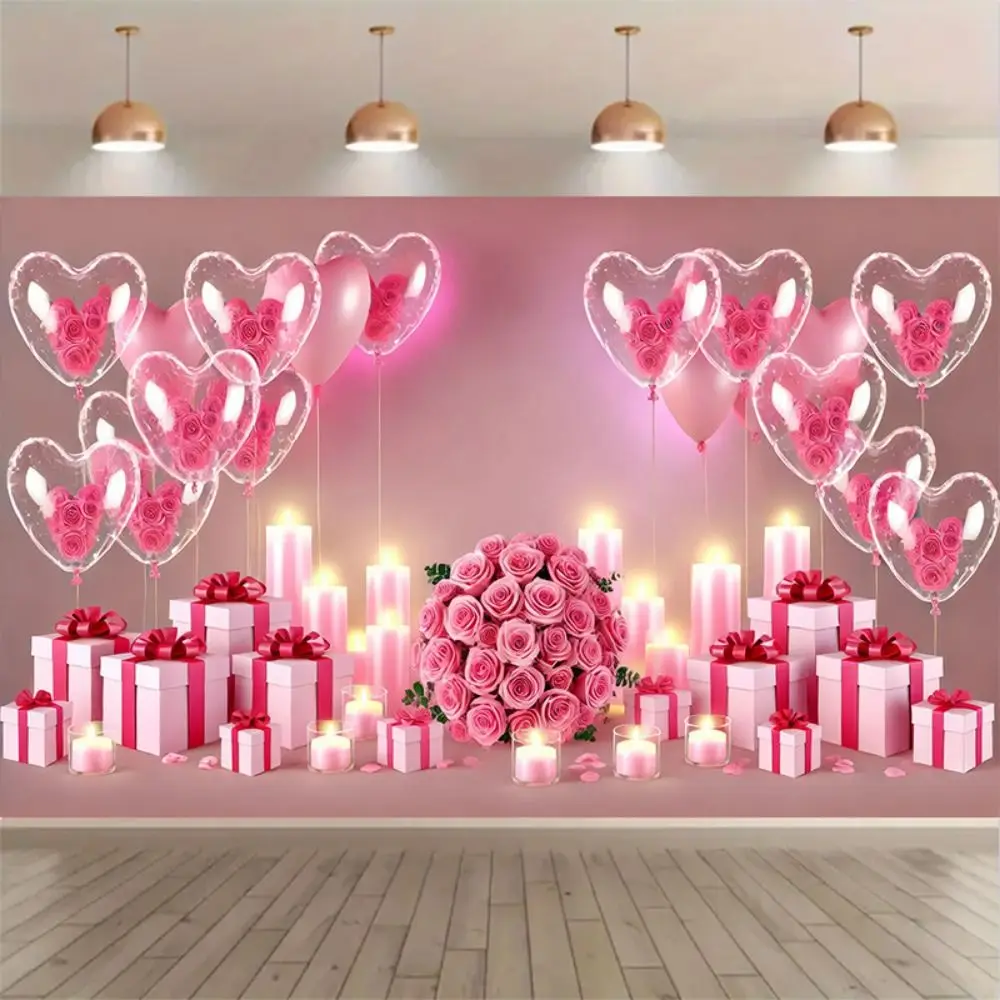 Rose Valentine's Day Photography Backdrop Gift Balloon Rose Heart Background Polyester Celebrate Happy Valentine's Day Banner
Rose Valentine's Day Photography Backdrop Gift Balloon Rose Heart Background Polyester Celebrate Happy Valentine's Day Banner