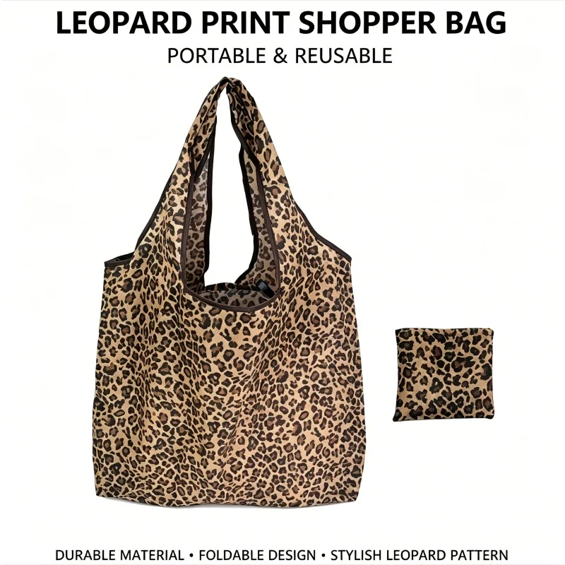 New! For Large Capacity Leopard Print Hand Shopping Bag Women's Daily Folding Handbag
New! For Large Capacity Leopard Print Hand Shopping Bag Women's Daily Folding Handbag