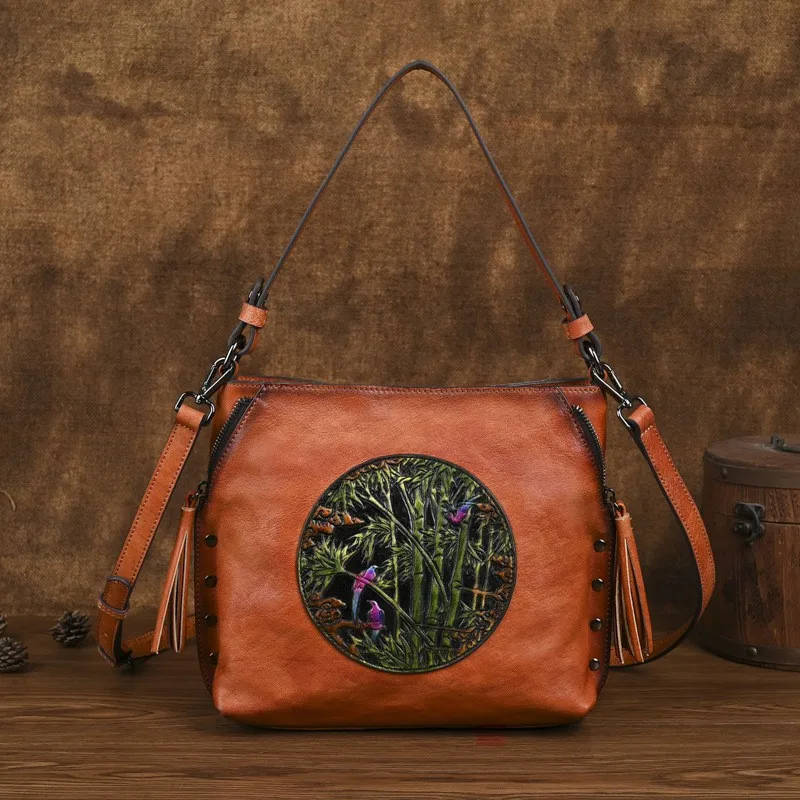 Johnature 2025 New Vintage Embossed Women's Bag Genuine Leather Large Capacity Versatile Shoulder & Crossbody Bags
Johnature 2025 New Vintage Embossed Women's Bag Genuine Leather Large Capacity Versatile Shoulder & Crossbody Bags
