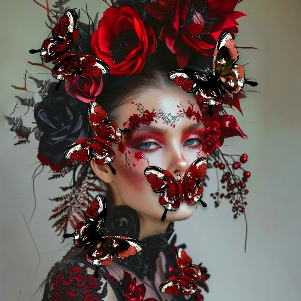 Double Layer Halloween Wall Stickers Hollow Out PVC Butterfly Skull Stickers Black Red 3D Butterfly Wallpaper Decal
Double Layer Halloween Wall Stickers Hollow Out PVC Butterfly Skull Stickers Black Red 3D Butterfly Wallpaper Decal