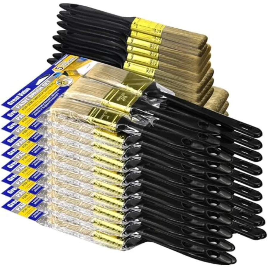 Great Paint Brushes, 30 PCS Great Value Multi use 3" 2" 1.5" 1" Flat and1.5" Angled Paint Brush Pack, Paint Brushes Set for Hom
Great Paint Brushes, 30 PCS Great Value Multi use 3" 2" 1.5" 1" Flat and1.5" Angled Paint Brush Pack, Paint Brushes Set for Hom