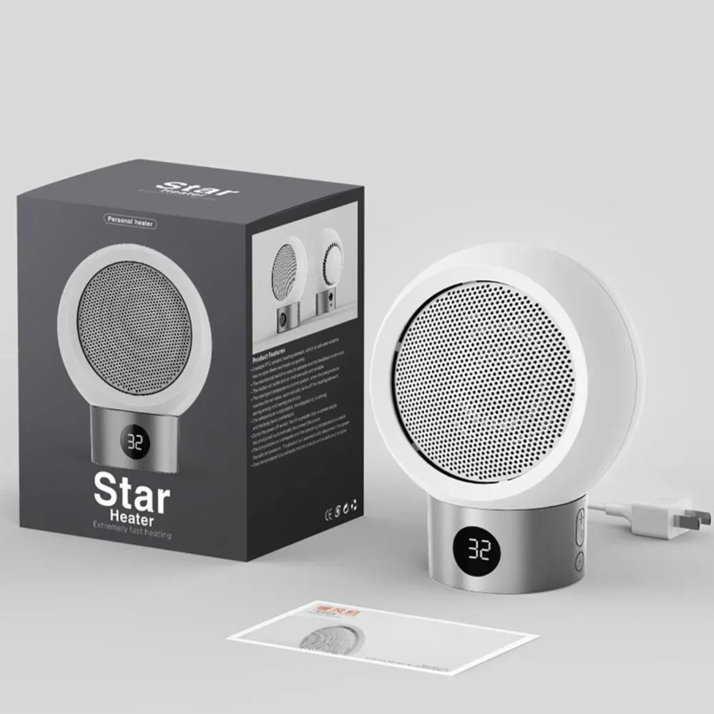 Star 500W 220V Heating Fan Electric Heater Desktop Household 9-speed Intelligent Temperature Control Built-in Dump Switch Heater
Star 500W 220V Heating Fan Electric Heater Desktop Household 9-speed Intelligent Temperature Control Built-in Dump Switch Heater