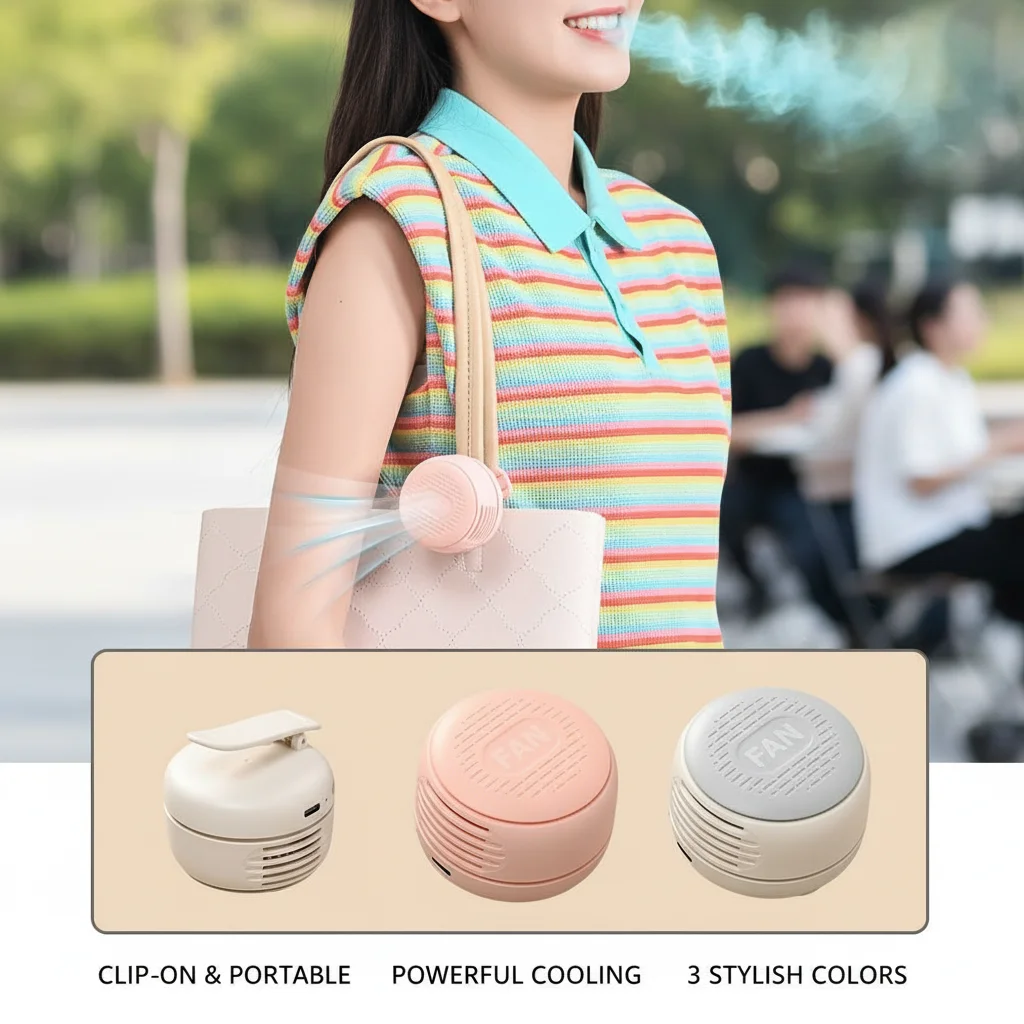 Portable Handheld Mini Fan Clip-On Waist Hanging Small Fan Rechargeable Versatile Card Cutout Design for Easy Storage
Portable Handheld Mini Fan Clip-On Waist Hanging Small Fan Rechargeable Versatile Card Cutout Design for Easy Storage