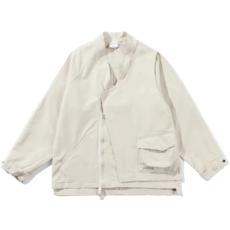 East Encounter STUDIO Деконструированная лоскутная одежда из двух частей V-Ne Jaet Свободная новая китайская рабочая одежда с воротником...
East Encounter STUDIO Деконструированная лоскутная одежда из двух частей V-Ne Jaet Свободная новая китайская рабочая одежда с воротником...