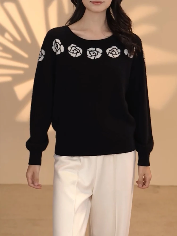 Корейский вязаный свитер с круглым вырезом и цветочным принтом, больших размеров, женский, модный, утягивающий, сохраняющий тепло, с длинными рукавами
Корейский вязаный свитер с круглым вырезом и цветочным принтом, больших размеров, женский, модный, утягивающий, сохраняющий тепло, с длинными рукавами