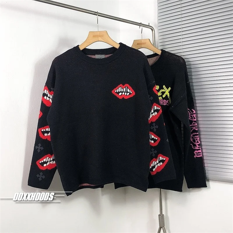 Толстый вязаный свитер с узором в виде губ, выполненным крестиком, повседневный, парный, милый, стильный трикотаж для мужчин и женщин
Толстый вязаный свитер с узором в виде губ, выполненным крестиком, повседневный, парный, милый, стильный трикотаж для мужчин и женщин