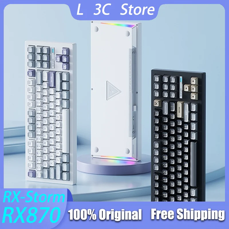 RXStorm RX870 Tri-mode Wireless Bluetooth Customized Mechanical Keyboard Type-C 4000mAh 3ms Low Latency Gasket RGB Hot Swap DIY
RXStorm RX870 Tri-mode Wireless Bluetooth Customized Mechanical Keyboard Type-C 4000mAh 3ms Low Latency Gasket RGB Hot Swap DIY