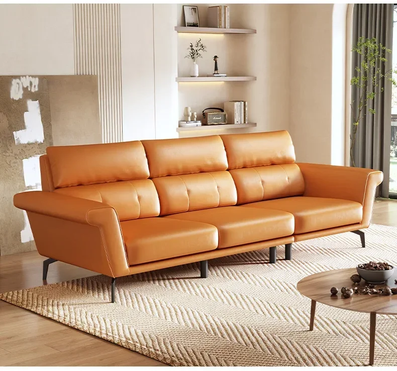 B Modern simple first-layer cowhide large-sized living room sofa
B Modern simple first-layer cowhide large-sized living room sofa