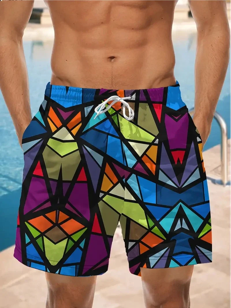 Men's Beach Shorts, Casual, 3D Geometric Print Pattern, Summer Fashion, New Product, Unisex Shorts, Quick-drying Box
Men's Beach Shorts, Casual, 3D Geometric Print Pattern, Summer Fashion, New Product, Unisex Shorts, Quick-drying Box