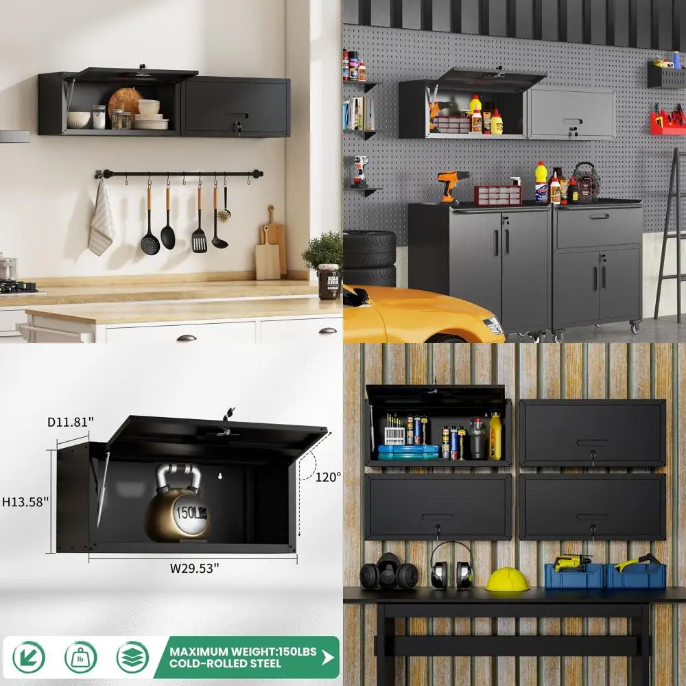 Secure Wall-Mounted Storage Cabinet with Lockable Door for Garage, Workshop, and Kitchen Organization
Secure Wall-Mounted Storage Cabinet with Lockable Door for Garage, Workshop, and Kitchen Organization