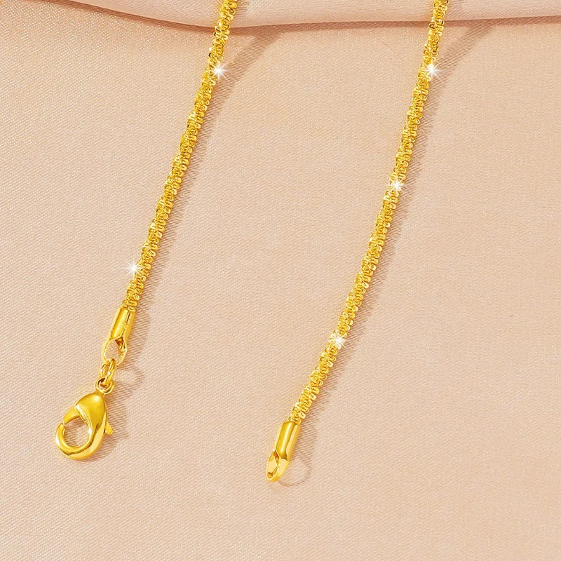 Luxury 24K 9999 Pure Gold real gold Women's sparkling clavicle chain gypsophila necklace
Luxury 24K 9999 Pure Gold real gold Women's sparkling clavicle chain gypsophila necklace