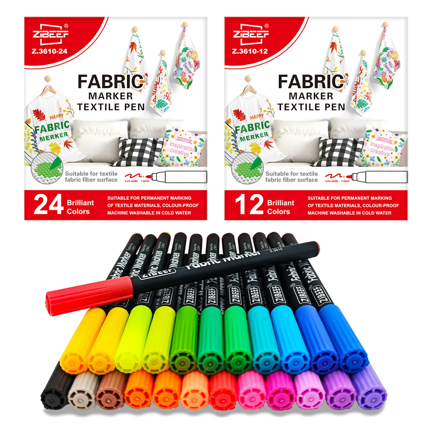 Fabric Markers Pen, 12/24 Colors Permanent Fabric Markers Pens for T-Shirt, Art Marker Set for Canvas Bags Hats Sneakers
Fabric Markers Pen, 12/24 Colors Permanent Fabric Markers Pens for T-Shirt, Art Marker Set for Canvas Bags Hats Sneakers