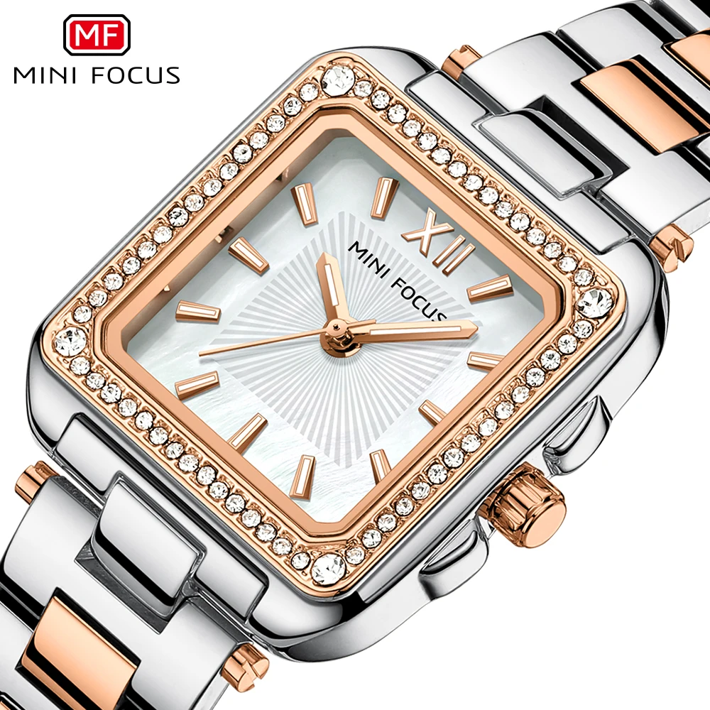 MINI FOCUS Модные элегантные женские часы Лучший бренд класса люкс с квадратным циферблатом, деловые кварцевые часы для женщин, стальной ремешок 0619
MINI FOCUS Модные элегантные женские часы Лучший бренд класса люкс с квадратным циферблатом, деловые кварцевые часы для женщин, стальной ремешок 0619