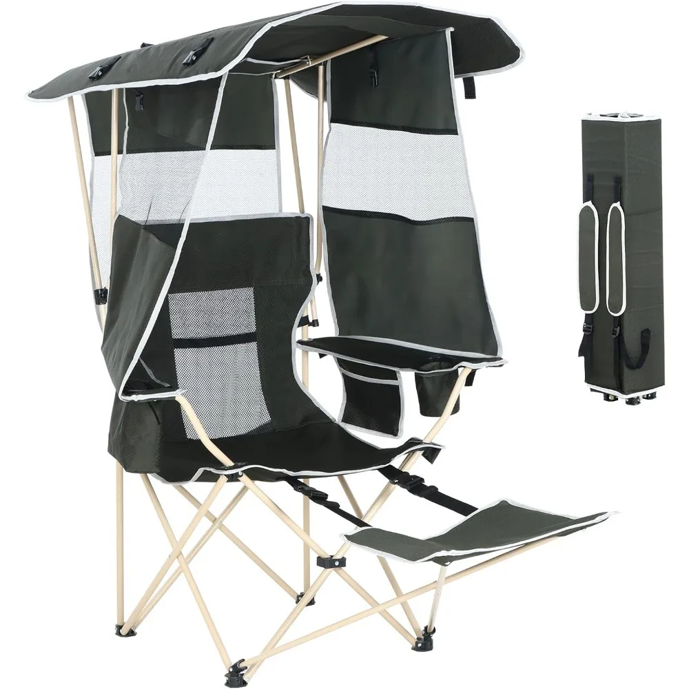 CQ Camping Chair with Canopy, Sports Chairs for Adults, Canopy Chair with Removable Footrest, Ice Fishing Chair with Cupholder
CQ Camping Chair with Canopy, Sports Chairs for Adults, Canopy Chair with Removable Footrest, Ice Fishing Chair with Cupholder