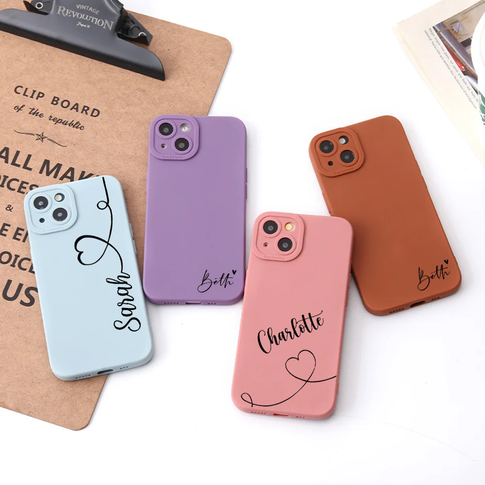 Custom Love Name for iPhone 13 Pro Max Case 11 12 Mini 8 Plus Luxury Silicone Cover For iPhone 11 Pro Case 7 8 X XS Max XR SE2
Custom Love Name for iPhone 13 Pro Max Case 11 12 Mini 8 Plus Luxury Silicone Cover For iPhone 11 Pro Case 7 8 X XS Max XR SE2
