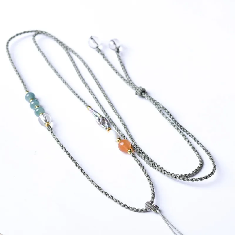 Handwoven Blue Water Jade Agate White Crystal Universal Pendant Cord New Chinese Style Versatile Lanyard for Women Gifts
Handwoven Blue Water Jade Agate White Crystal Universal Pendant Cord New Chinese Style Versatile Lanyard for Women Gifts