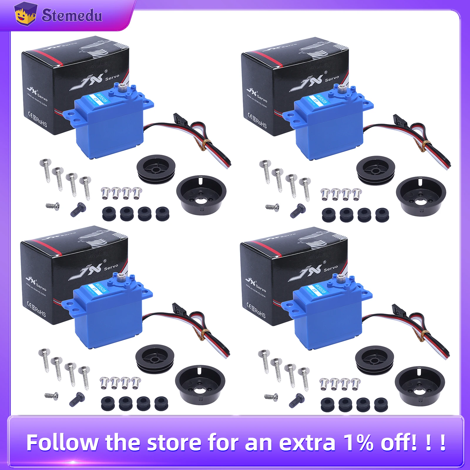 1/2/4 шт. JX W5508-2T 8 кг 0,4 с Высокоскоростной сервопривод для лебедки, цифровой, с металлическим редуктором, 360 градусов, для соревнований, для парусных лодок, радиоуправляемых лодок, яхт
1/2/4 шт. JX W5508-2T 8 кг 0,4 с Высокоскоростной сервопривод для лебедки, цифровой, с металлическим редуктором, 360 градусов, для соревнований, для парусных лодок, радиоуправляемых лодок, яхт