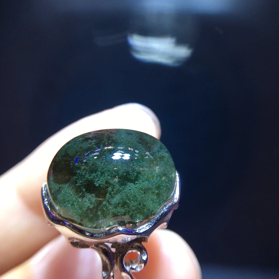 Natural Green Phantom Adjustable Ring 17/14.3mm Oval Men 925 Silver Bead Phantom Women Men Jewelry AAAAAA
Natural Green Phantom Adjustable Ring 17/14.3mm Oval Men 925 Silver Bead Phantom Women Men Jewelry AAAAAA