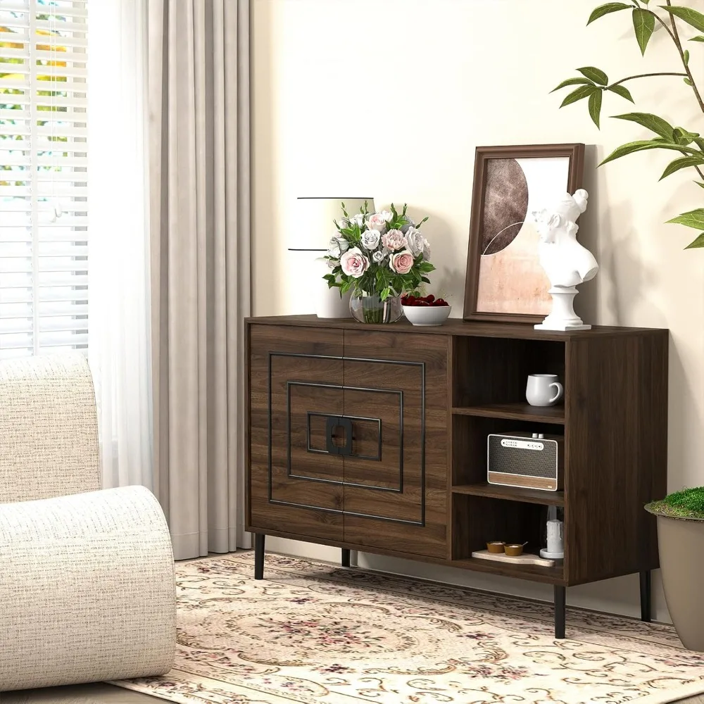 Buffet Sideboard Cabinet with Storage Mid Century Sideboard with 3 Shelves Accent Kitchen Cabinet Coffee Bar Table with Sliding
Buffet Sideboard Cabinet with Storage Mid Century Sideboard with 3 Shelves Accent Kitchen Cabinet Coffee Bar Table with Sliding