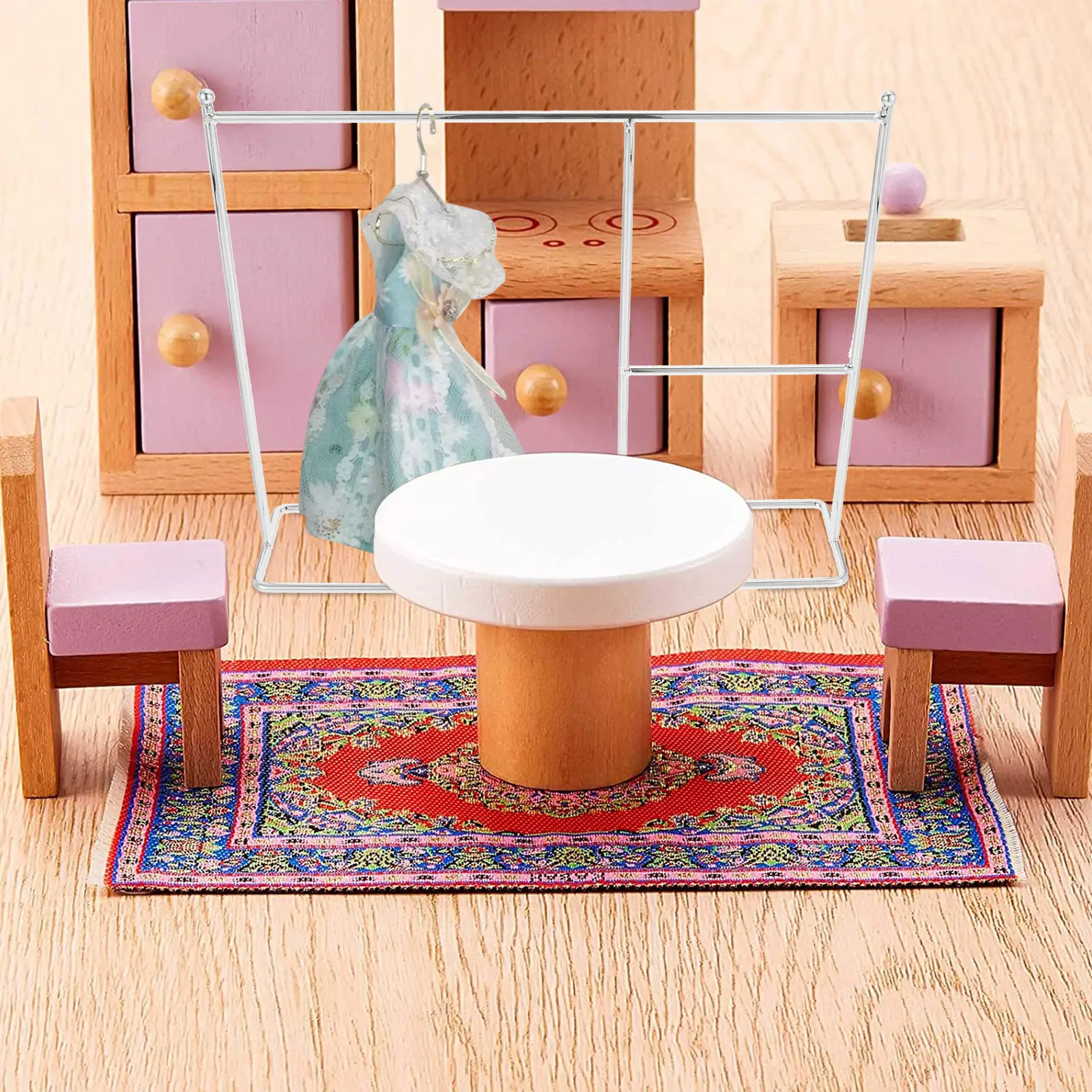 Garment Rack Mini House Clothes Organizer Portable Lightweight Durable Exquisite Details Design for Kids Room Decoration
Garment Rack Mini House Clothes Organizer Portable Lightweight Durable Exquisite Details Design for Kids Room Decoration