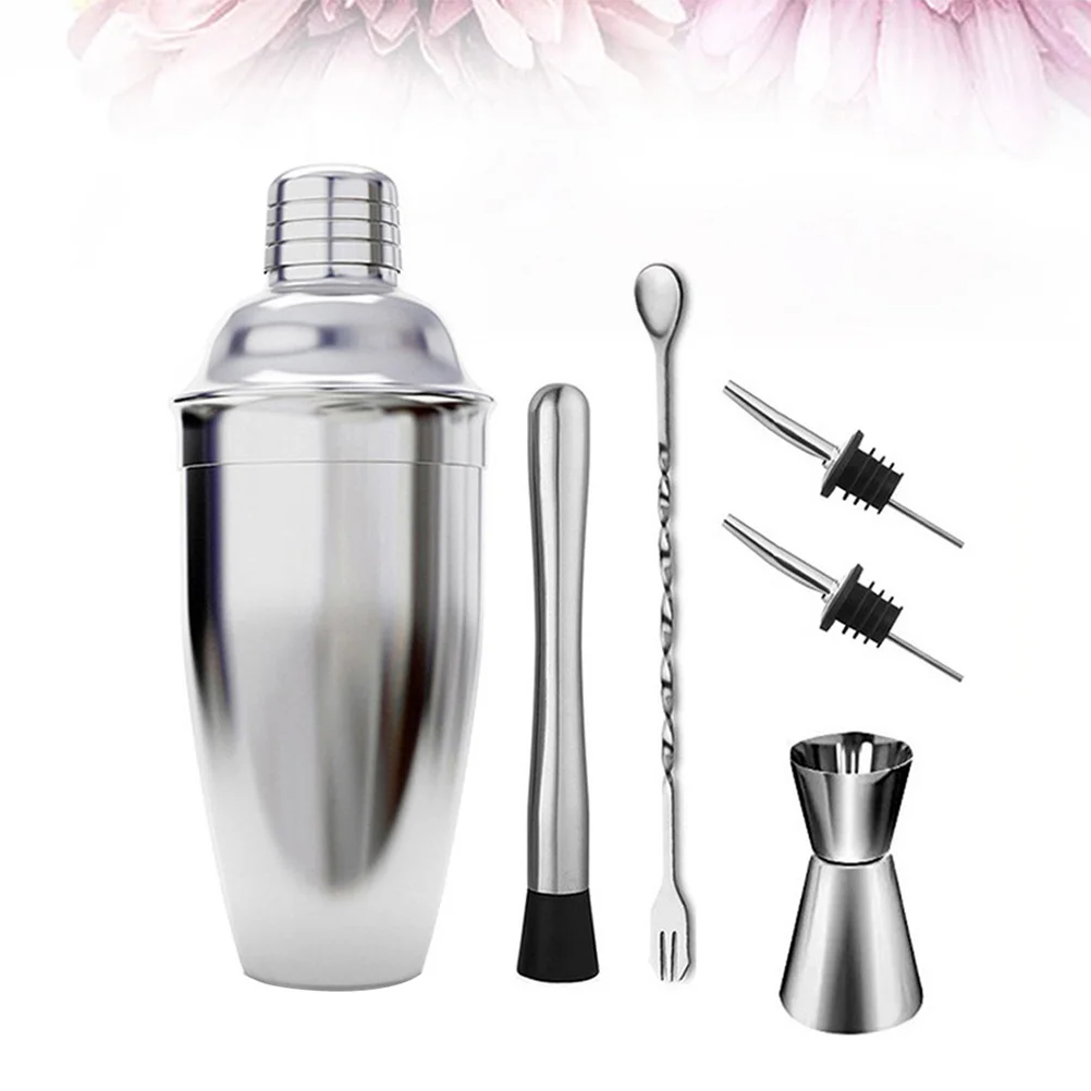 6Pcs Stainless Steel Cocktail Shaker Set 750ml Bar Tool Rust Resistant Home Drink Mixer Wine Martini Shaker Gift 
6Pcs Stainless Steel Cocktail Shaker Set 750ml Bar Tool Rust Resistant Home Drink Mixer Wine Martini Shaker Gift