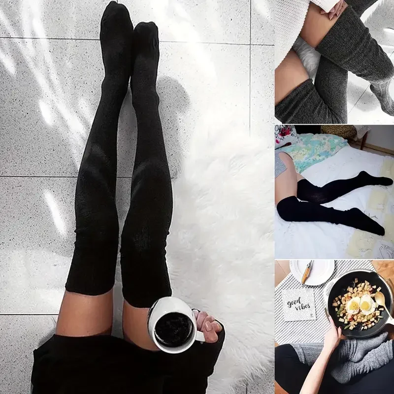 1 Pair Thigh-High Warm Soft Comfortable Extra Long Socks - All-Season Solid Color for Travel,Outdoor Sports & Casual Wear
1 Pair Thigh-High Warm Soft Comfortable Extra Long Socks - All-Season Solid Color for Travel,Outdoor Sports & Casual Wear