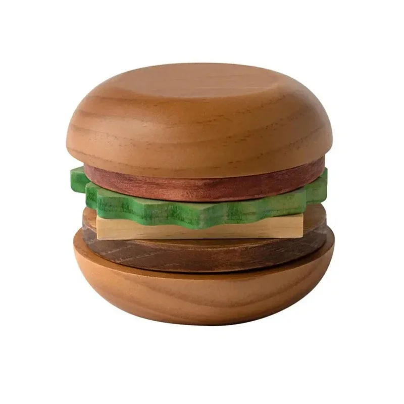 Natural pine coaster, hand-brewed coffee, filter cup holder combination, hamburger shape
Natural pine coaster, hand-brewed coffee, filter cup holder combination, hamburger shape