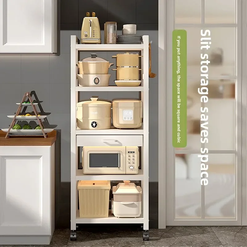 Stable Kitchen rack Floor-to-ceiling multi-layer crevice storage rack Oven microwave oven with drawer storage rack Durable
Stable Kitchen rack Floor-to-ceiling multi-layer crevice storage rack Oven microwave oven with drawer storage rack Durable