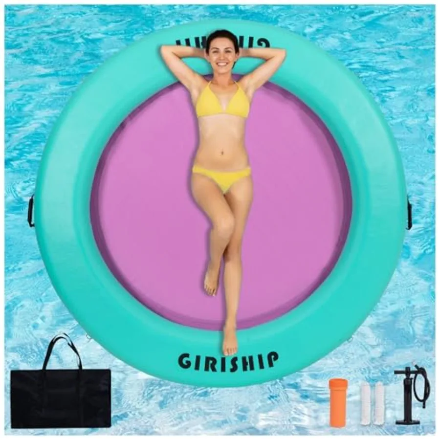 6FT Inflatable Water Hammock Round Floating Ring Inflatable Floating Dock for Lakes and Pools Pool Hammock Lake Floats for Adul
6FT Inflatable Water Hammock Round Floating Ring Inflatable Floating Dock for Lakes and Pools Pool Hammock Lake Floats for Adul