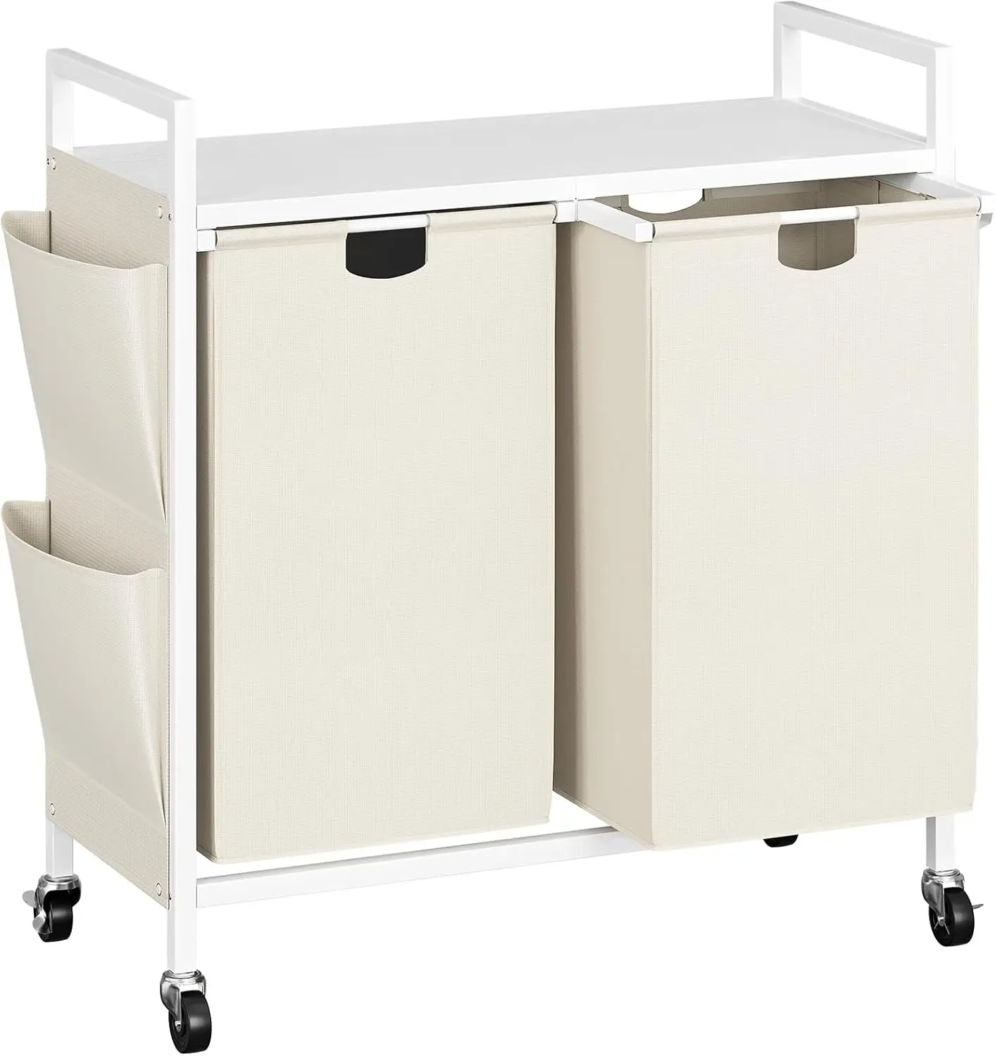 Double Laundry Hamper with Lid, Rolling Laundry Basket Organizer with Wheels, Iron-Made Laundry Sorter with Top Shelf and 2
Double Laundry Hamper with Lid, Rolling Laundry Basket Organizer with Wheels, Iron-Made Laundry Sorter with Top Shelf and 2