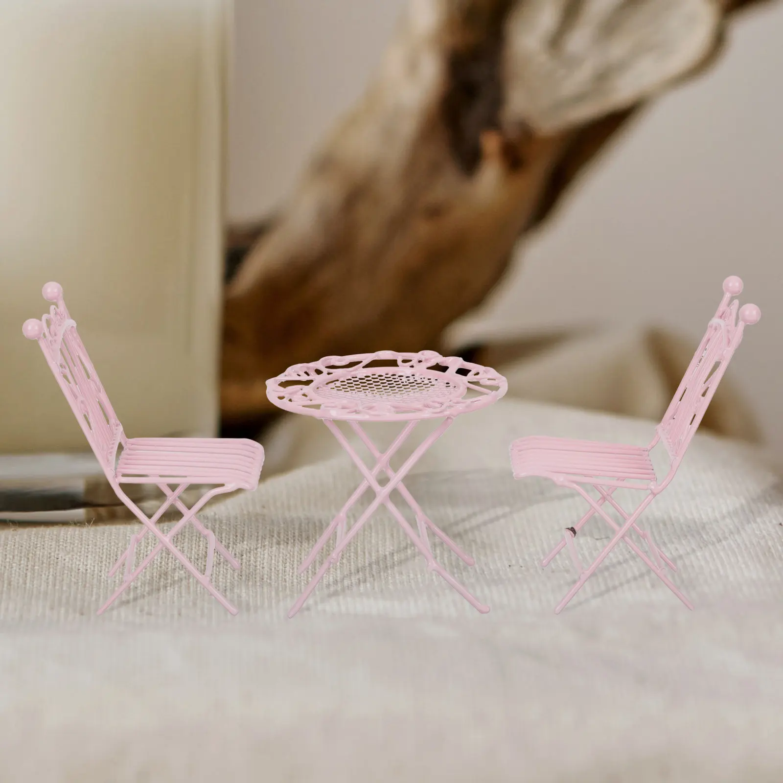 1Set Small Furniture Models Round Edge Iron Table Chair Lightweight Miniature House Decoration Safe Smooth Surface Kids Room
1Set Small Furniture Models Round Edge Iron Table Chair Lightweight Miniature House Decoration Safe Smooth Surface Kids Room