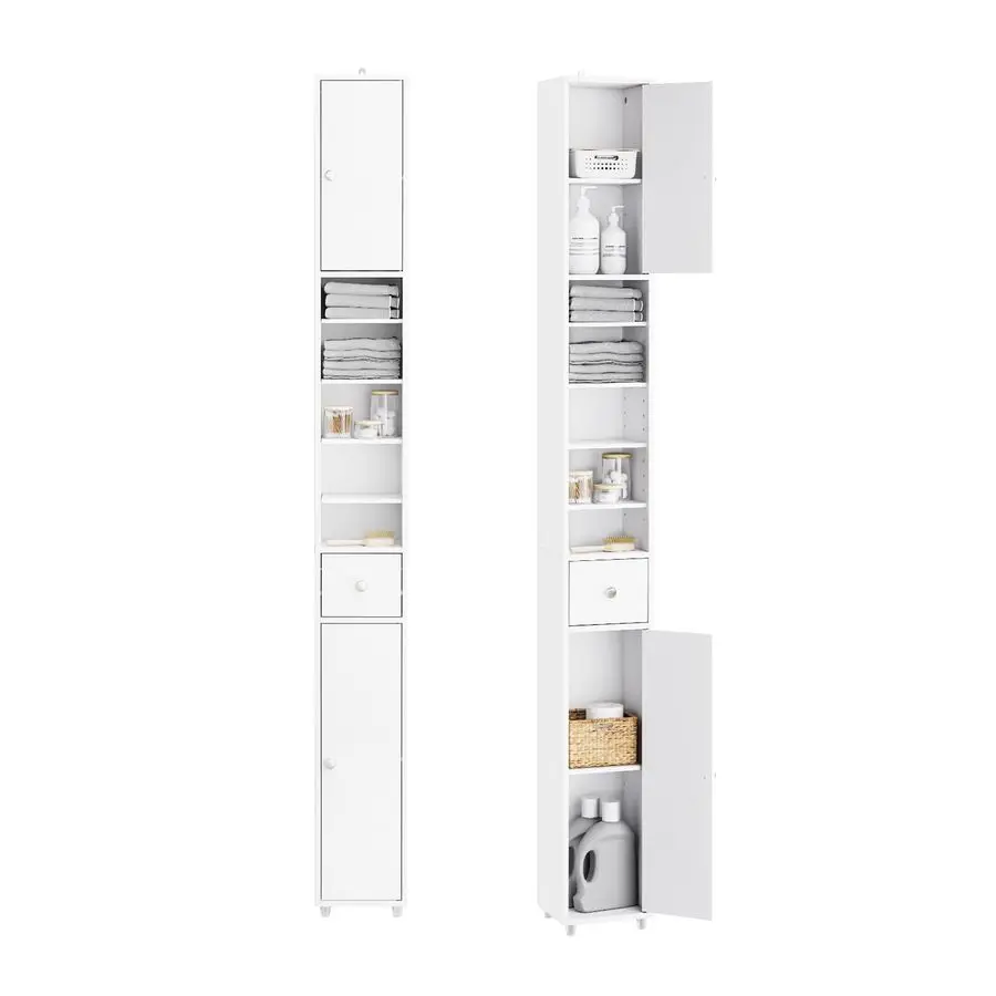 Bathroom Narrow Storage Cabinet, Skinny Tall Unit with Adjustable Shelves Slender, Bathroom Organizers and Storage, AntiTipping
Bathroom Narrow Storage Cabinet, Skinny Tall Unit with Adjustable Shelves Slender, Bathroom Organizers and Storage, AntiTipping