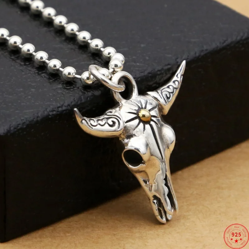 S925 Sterling Silver Charms Pendants for Women Men New Fashion Relief Creative Bullhead Punk Skeletong-jewelry Free Shipping
S925 Sterling Silver Charms Pendants for Women Men New Fashion Relief Creative Bullhead Punk Skeletong-jewelry Free Shipping