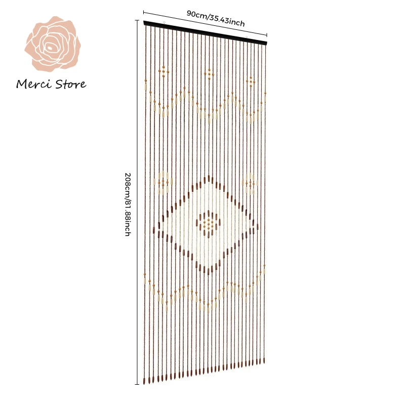 Wooden Bead String Door Curtain for Porch Living Room Bedroom Blind Fly Screen Natural Partition Chic Room Divider
Wooden Bead String Door Curtain for Porch Living Room Bedroom Blind Fly Screen Natural Partition Chic Room Divider