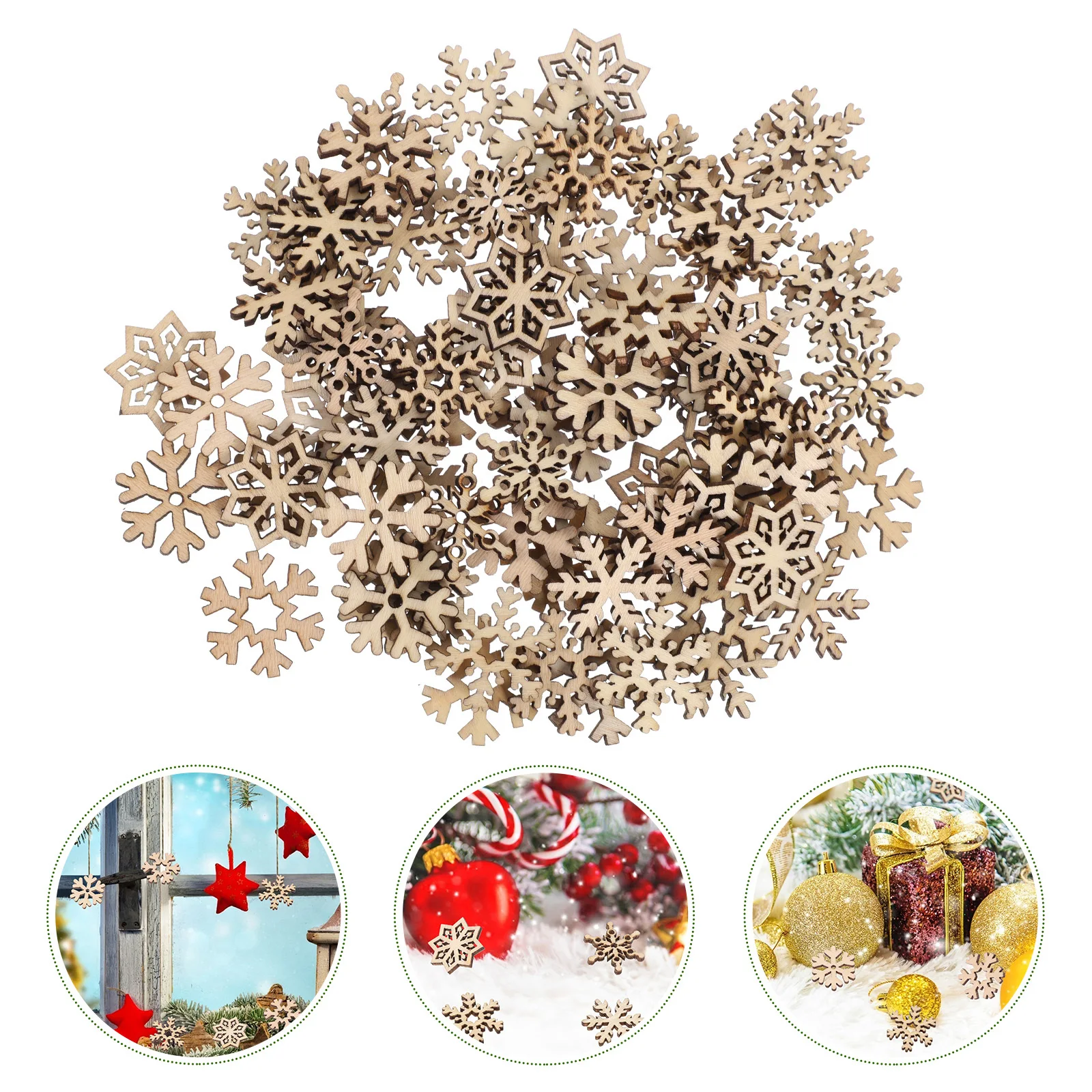 100pcs Wooden Snowflakes Cutout Unfinished Wood Slices For Diy Craft Christmas Decorations Birthday Wedding Party Ornament
100pcs Wooden Snowflakes Cutout Unfinished Wood Slices For Diy Craft Christmas Decorations Birthday Wedding Party Ornament