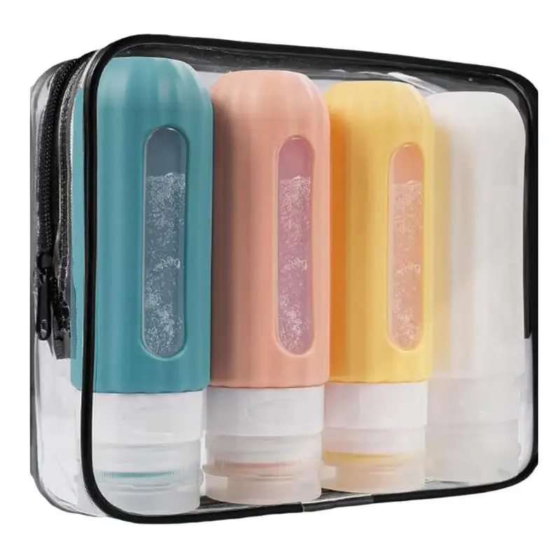 4pcs/set Travel Refillable Cosmetic Containers 90ML Travel Bottles Set Mini Squeeze Bottles for Toiletries Shampoo Conditioner
4pcs/set Travel Refillable Cosmetic Containers 90ML Travel Bottles Set Mini Squeeze Bottles for Toiletries Shampoo Conditioner